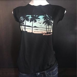 NWT Billabong Scenic print black t shirt